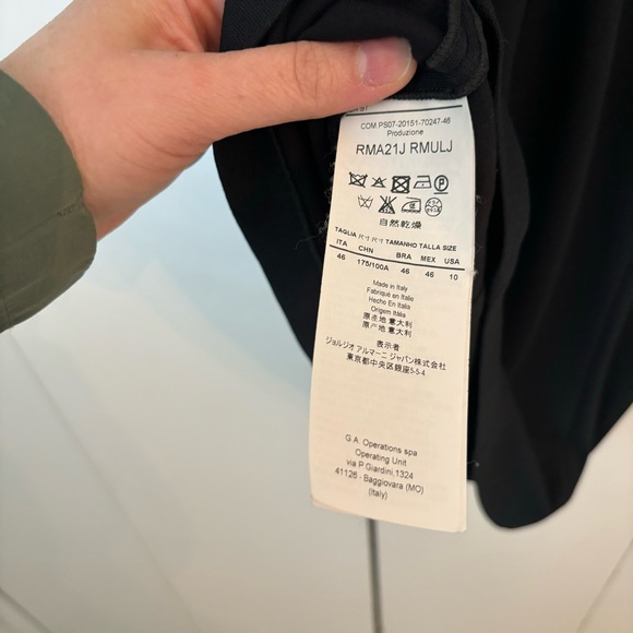 Armani Collezioni | Black Scoop Neck Knee-Length Dress - Size 10 - Picture 6 of 11